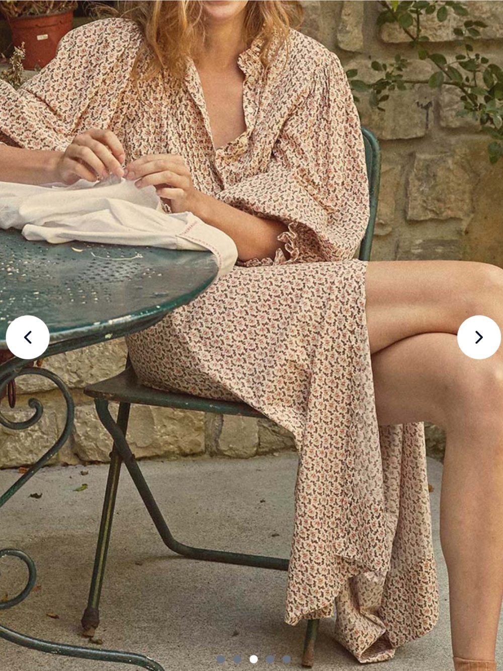 Doen Hadley Dress in Cream Winter Ditsy - Picture 4 of 11